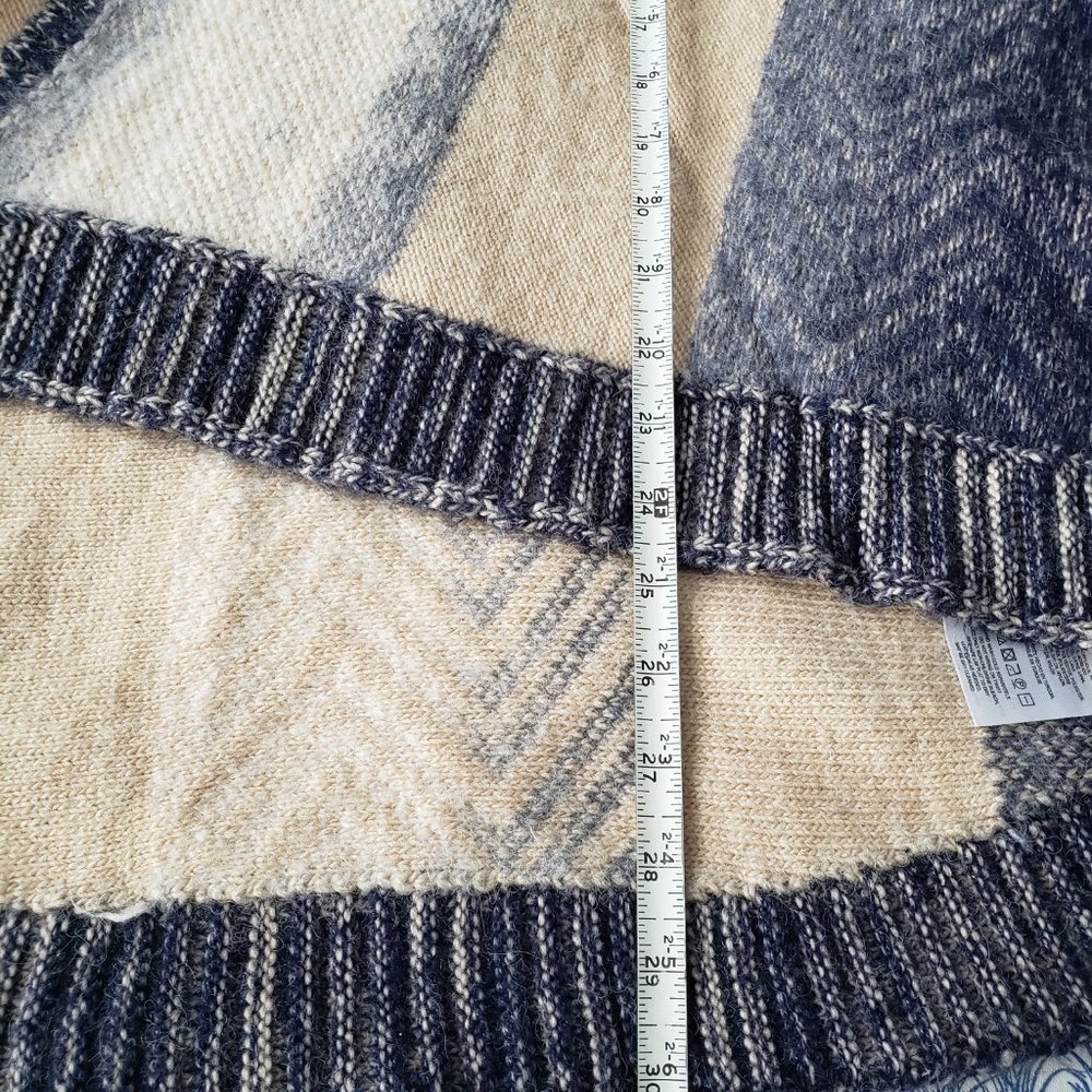 Anthropologie Sleeping on Snow Mabli Sweater Vest Beige Blue - Picture 6 of 7